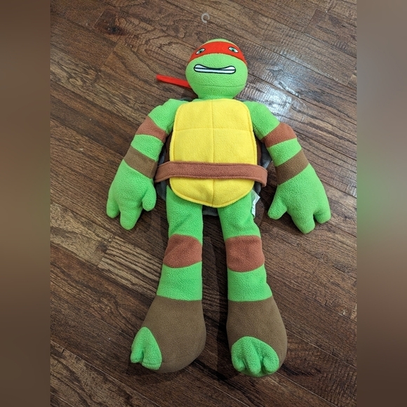 Plush Teenage Mutant Ninja Turtles TMNT XL Raphael TURTLE 28" long - Picture 3 of 6
